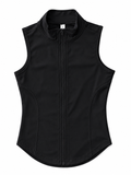 Sleeveless zip up vest