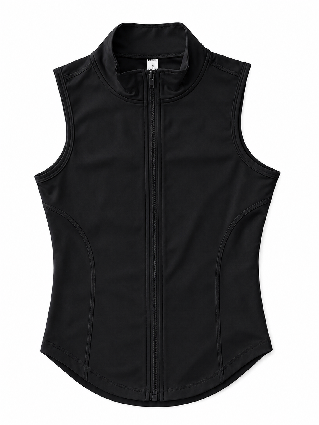 Sleeveless zip up vest