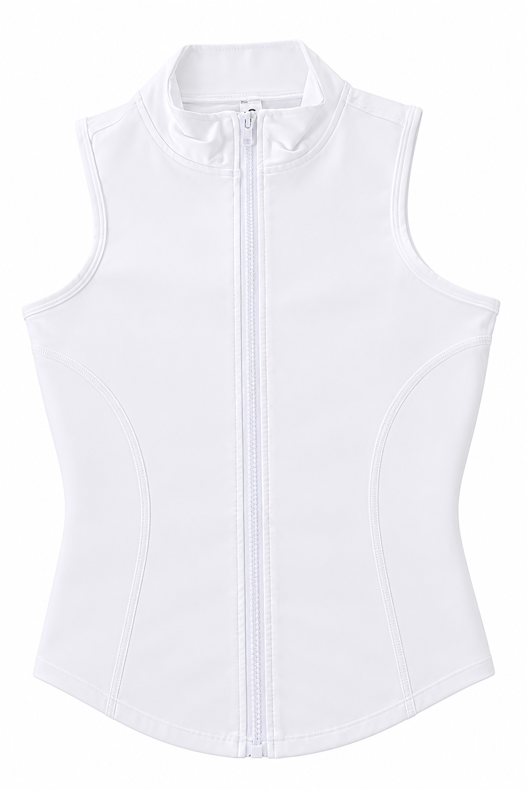 Sleeveless zip up vest